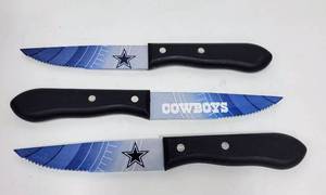 lot 195 image: LOT OF 3 DALLAS COWBOYS KNIFES