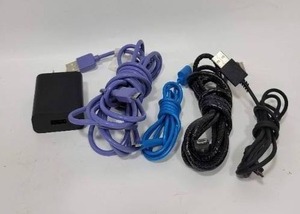 lot 235 image: LOT OF CHARGING CABLES AND A CHARGING BLOCK
