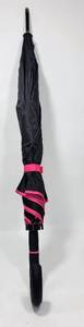 lot 266 image: LARGE PINK AND BLACK UMBRELLA