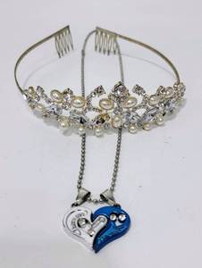 lot 299 image: TIARA &amp HEART NECKLACE