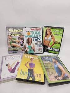 lot 313 image: 6 EXERCISE DVDS