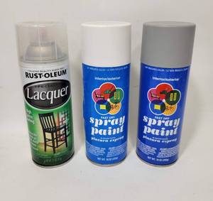 lot 336 image: 3 CANS OF SPRAYPAINT - ALL APPEAR UNUSED