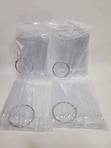 lot 374 image: LOT OF 4 - NAIL COLOR SAMPLE OR PRACTICE NAILS WITH DISPLAY RING NEW (X MONEY)