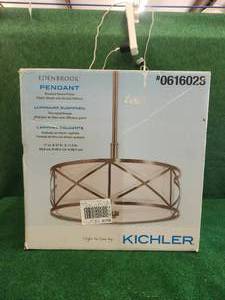 lot 102 image: Edenbrook Pendant light - brushed nickel - Kichler