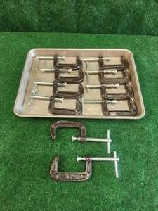lot 136 image: Selection of 10 - 2 c-clamps - metal tray not included