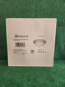 lot 331 image: Seasons two-light flushed mount light fixture -