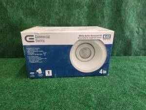 lot 214 image: White baffle balanced recessed light kit