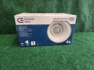 lot 215 image: White baffle balanced recessed light kit