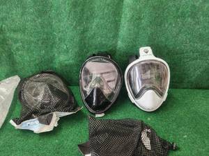 lot 311 image: Selection of 3 snorkel mask, one missing snorkel