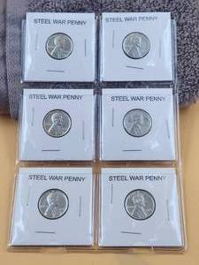 lot 19 image: Selection of 1943 Steel war pennies