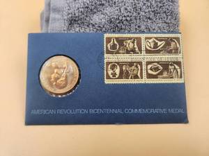 lot 24 image: American Revolution Bicentennial Commemorative Medal - First day of issue