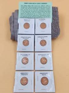 lot 39 image: 2009 Lincoln cent series - 100th anniversary of the first issuance of the Lincoln cent