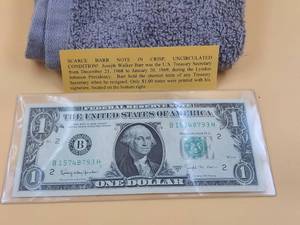 lot 59 image: 1963-B scarce Barr Note