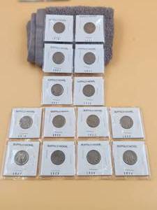 lot 109 image: Selection of Buffalo Nickels