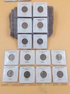 lot 114 image: Selection of Old Jefferson Nickels