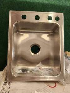 lot 297 image: Just - 20 gauge single bowl stainless steel sink