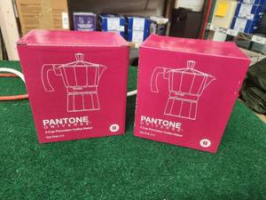 lot 282 image: Pantone 3 cup percolator coffee maker - Qty - 2 - Pink