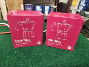 lot 308 image: Pantone 3 cup percolator coffee maker - Qty - 2 - Pink