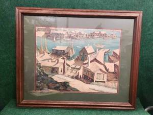 lot 250 image: Framed and matted artwork