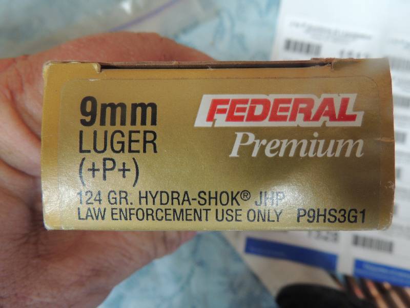 lot 1512 image: 9mm luger, 124 grain, law enforceme...