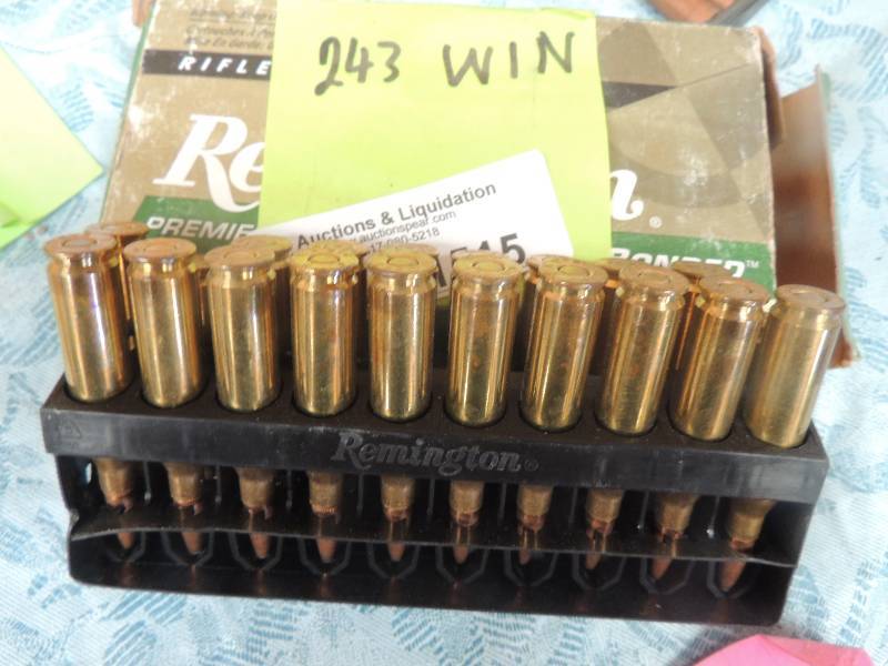 lot 1515 image: Remington 243 WN, 100gr ammo 11 bul...