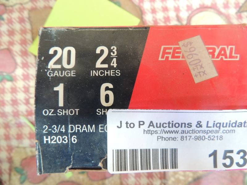 lot 1537 image: 20 gauge 6 shot, 17 ct...