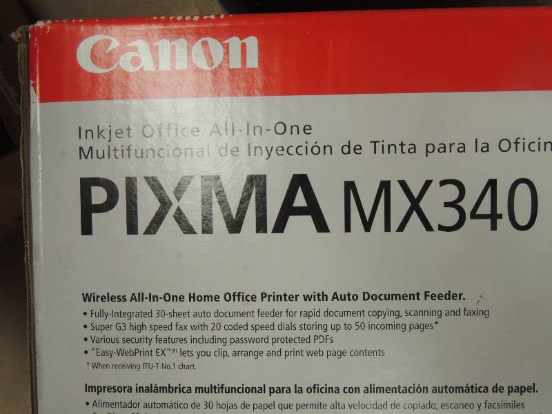lot 1656 image: Canon pixma MX 340 (new)...