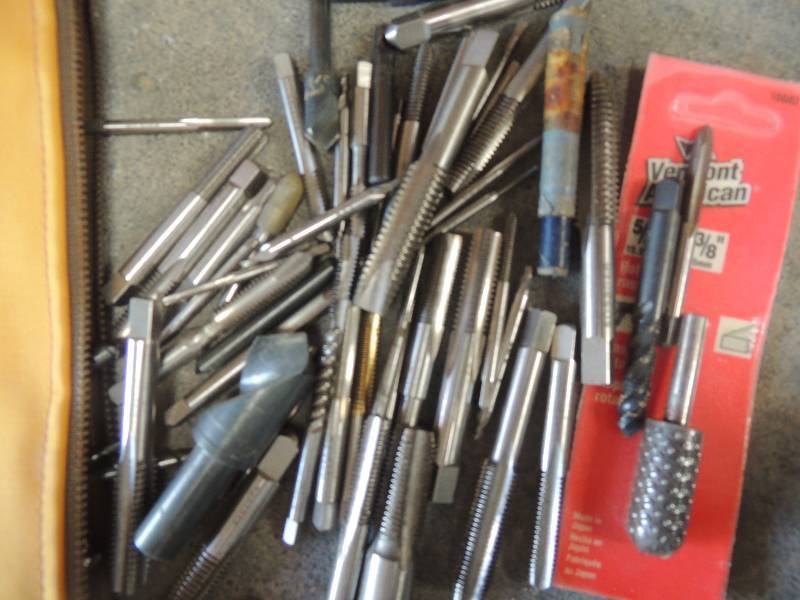 lot 1659 image: Taps, dies  and  drill bits...