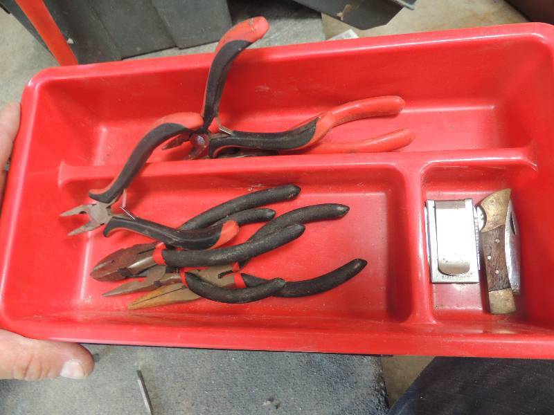 lot 1666 image: 3 wire cutters, 3 needle nose and 2...