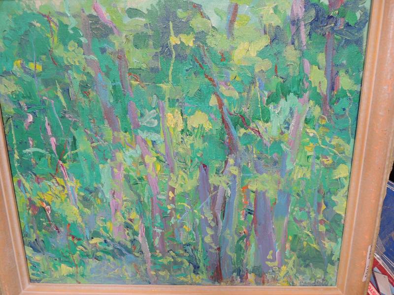 lot 1703 image: Abstract art Trees 20 x 24...