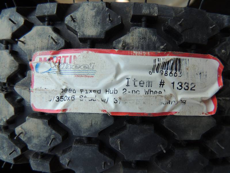 lot 1766 image: Brand new 2 ply mower tires x 2...