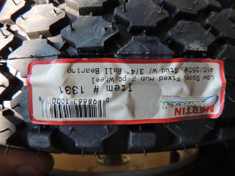 lot 1767 image: Brand new 2 ply mower tires x 2...