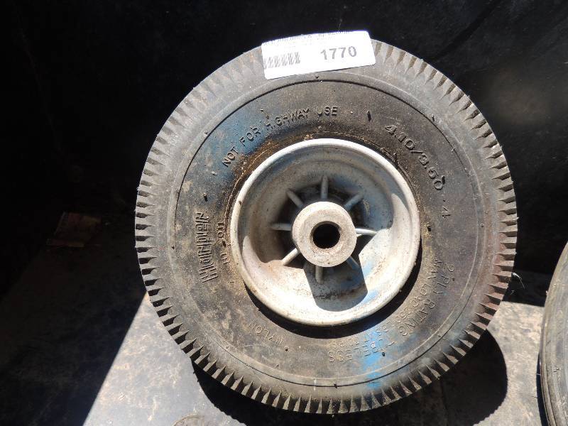 lot 1770 image: LAWN TIRE  4.10  3.50