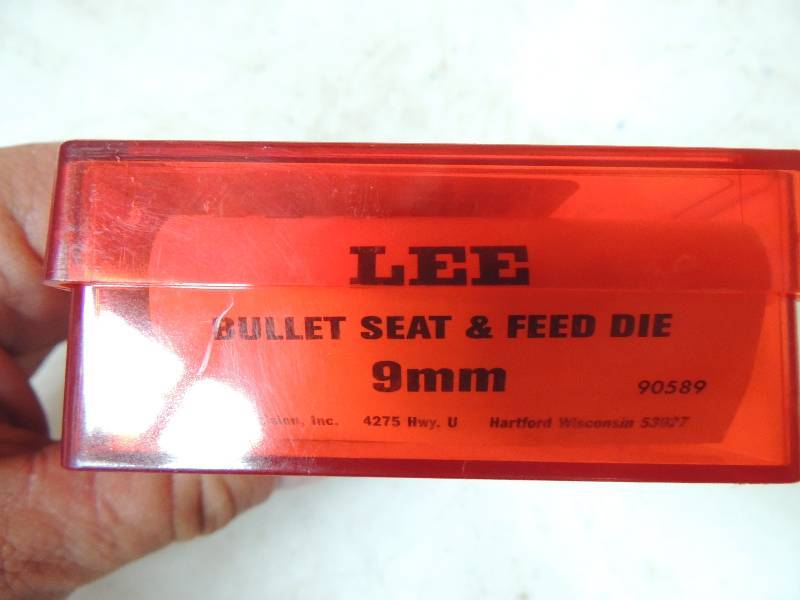 lot 1786 image: Lee 9mm bullet seat and feed drive...