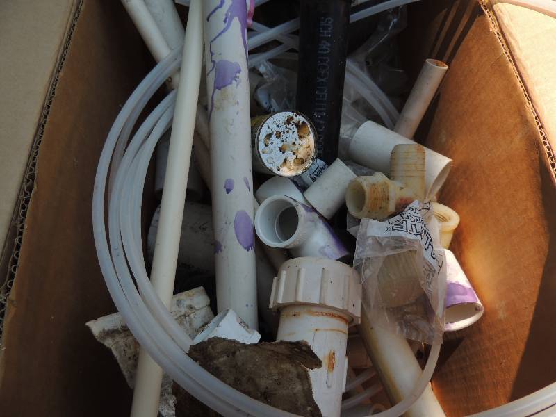 lot 1801 image: Box of various PVC connectors, coup...