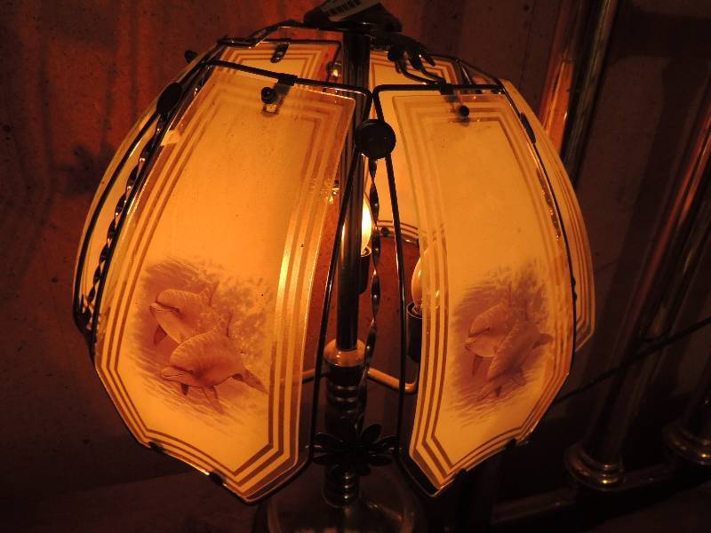 lot 1860 image: 2  dolphin UuNICORN lamps ...