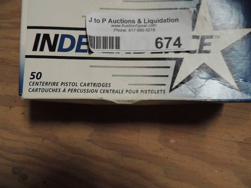 lot 674 image: Independence Cartridge 40Cal SW 11...