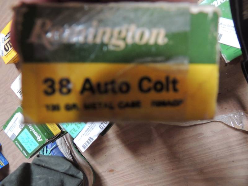 lot 677 image: Remington 38 Auto Colt New 130GR. Metal case 50 count