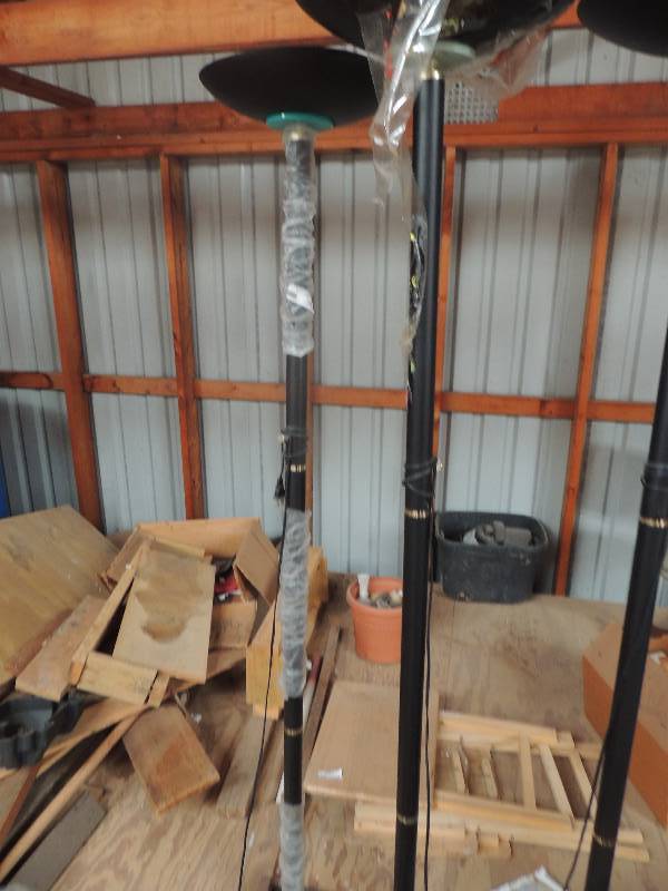 lot 747 image: TORCH dimming black floor lamps x2...