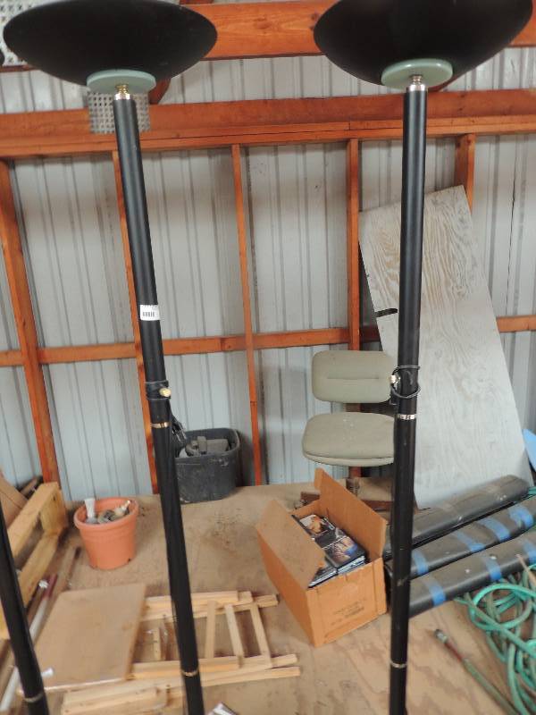 lot 748 image: TORCH dimming black floor lamps x2...