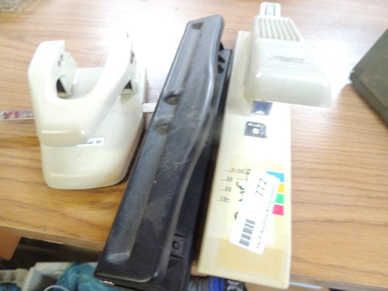 lot 772 image: Large Stapler and two hole punch...