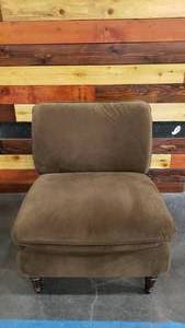 lot 23 image: Ultra Plush Olive Green World Market Lounge Chair