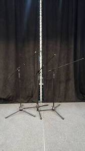 lot 82 image: Lot of 3 Instrument Microphone Stands Konig & Meyer x2 & Gator Frame Works