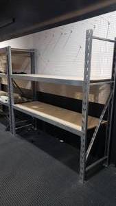 lot 126 image: Industrial Adjustable Metal Shelf 77 x 72 x 24