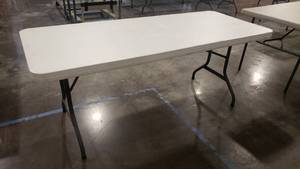 lot 179 image: Lifetime 6 Folding Legs Banquet Table