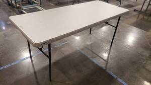 lot 180 image: Lifetime 6 Folding Legs Banquet Table