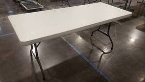 lot 181 image: Lifetime 6 Folding Legs Banquet Table