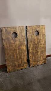 lot 207 image: Pair of Wooden Cornhole Boards.  Bags Not Included.