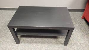 lot 227 image: Espresso Brown Ikea Lack Small Table.  Measures 35 x 21 x 18