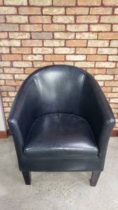lot 240 image: Black High Side Arm Chair